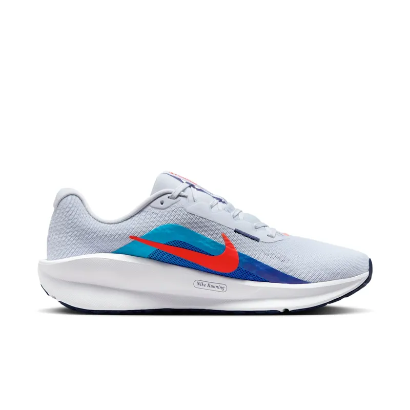 Nike Downshifter 13 Football Grey Deep Night Blue Lightning Bright Crimson (FD6454-012)
