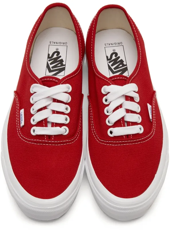 Vans Red OG Authentic LX Sneakers (VN0A4BV905D)