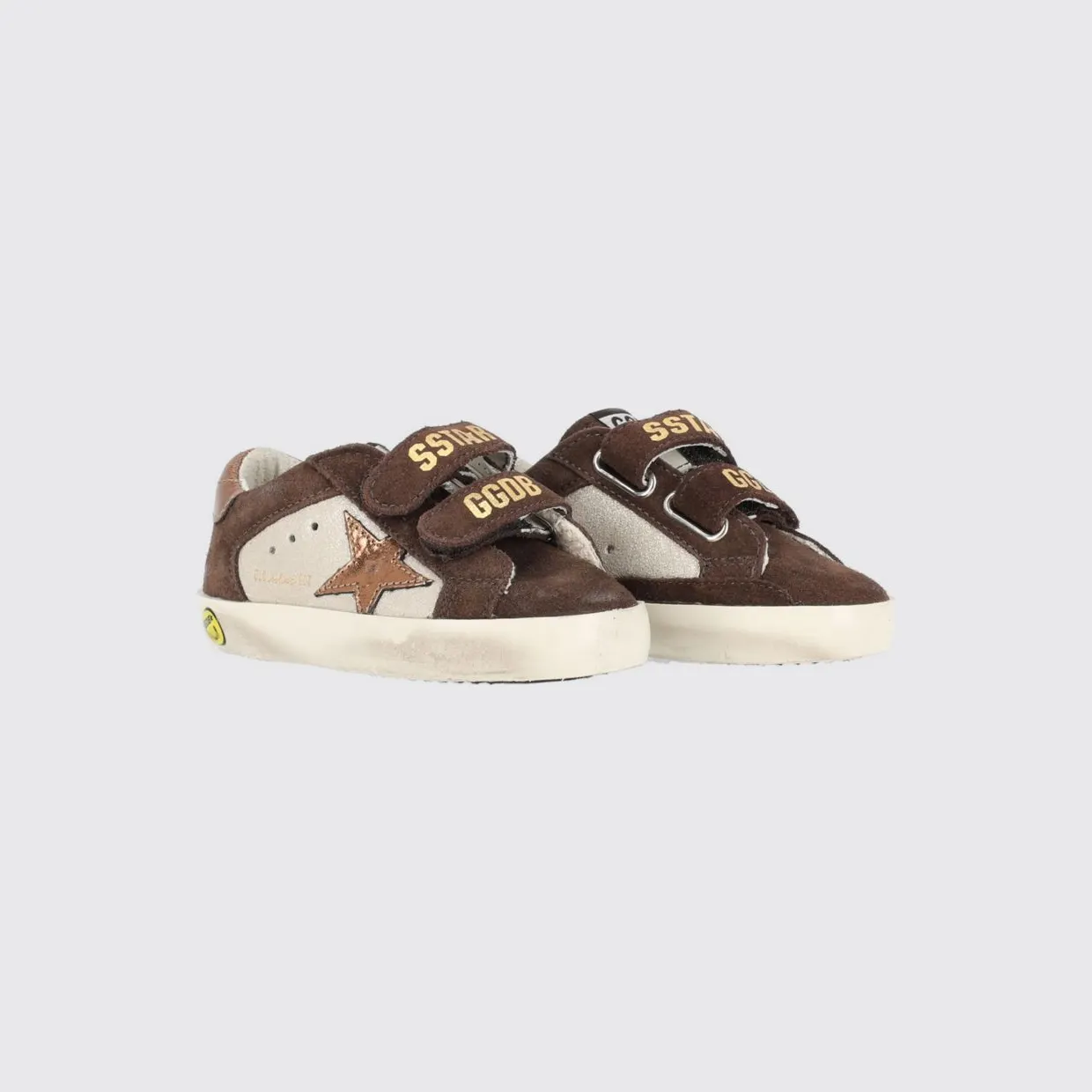 Golden goose Boy’s Old School Leather Velcro Sneakers Sand (GJF00143F00877815451)