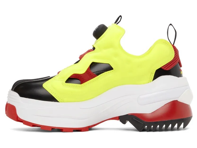 Maison Margiela Yellow & Black Reebok Edition Tabi Instapump Chunky Sneakers (S57WS0404 P3782) (3)