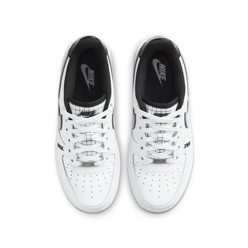 Nike Air Force 1 Low LV8 White Wolf Grey Black (GS) (DO3809-101)