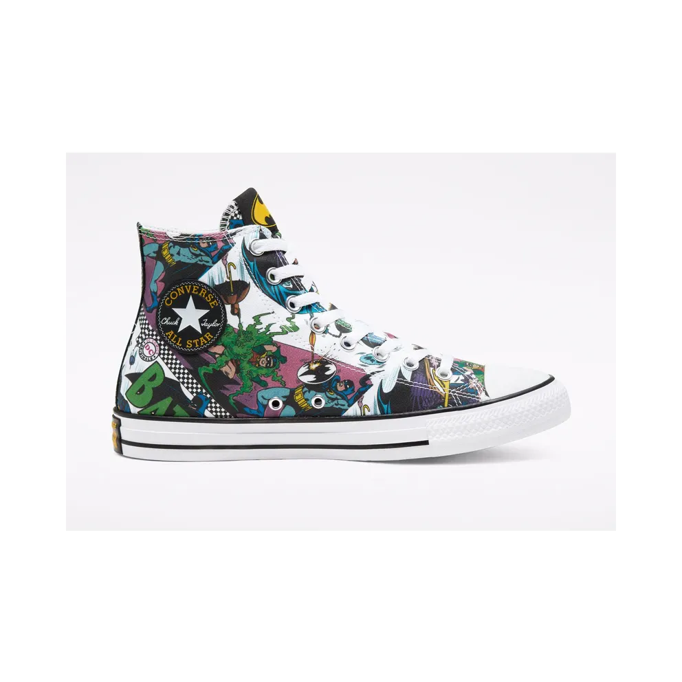 Converse Batman x Chuck Taylor All Star High ’80th Anniversary – Issue 190′ Black/White/Yellow (167303C)