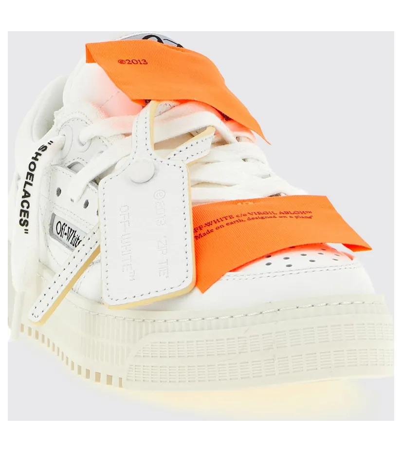 Off-White 3.0 Court Leather And Cotton Sneakers White (OWIA28EC99LEA0010120) (3)