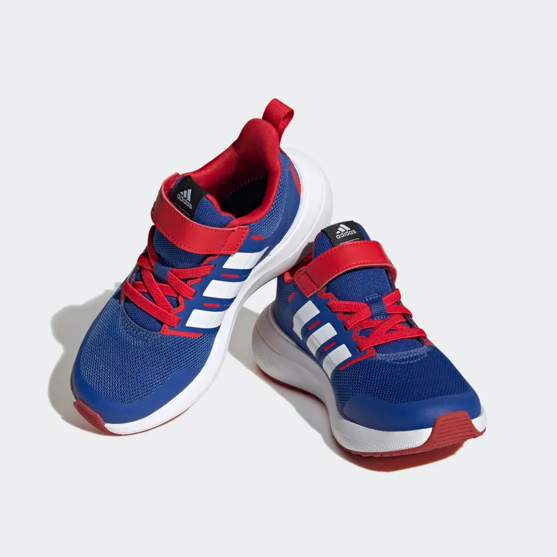 Adidas adidas x Marvel FortaRun Spider-Man 2.0 Cloudfoam Sport Running Elastic Lace Top Strap Royal Blue / Cloud White / Better Scarlet (HP9001)