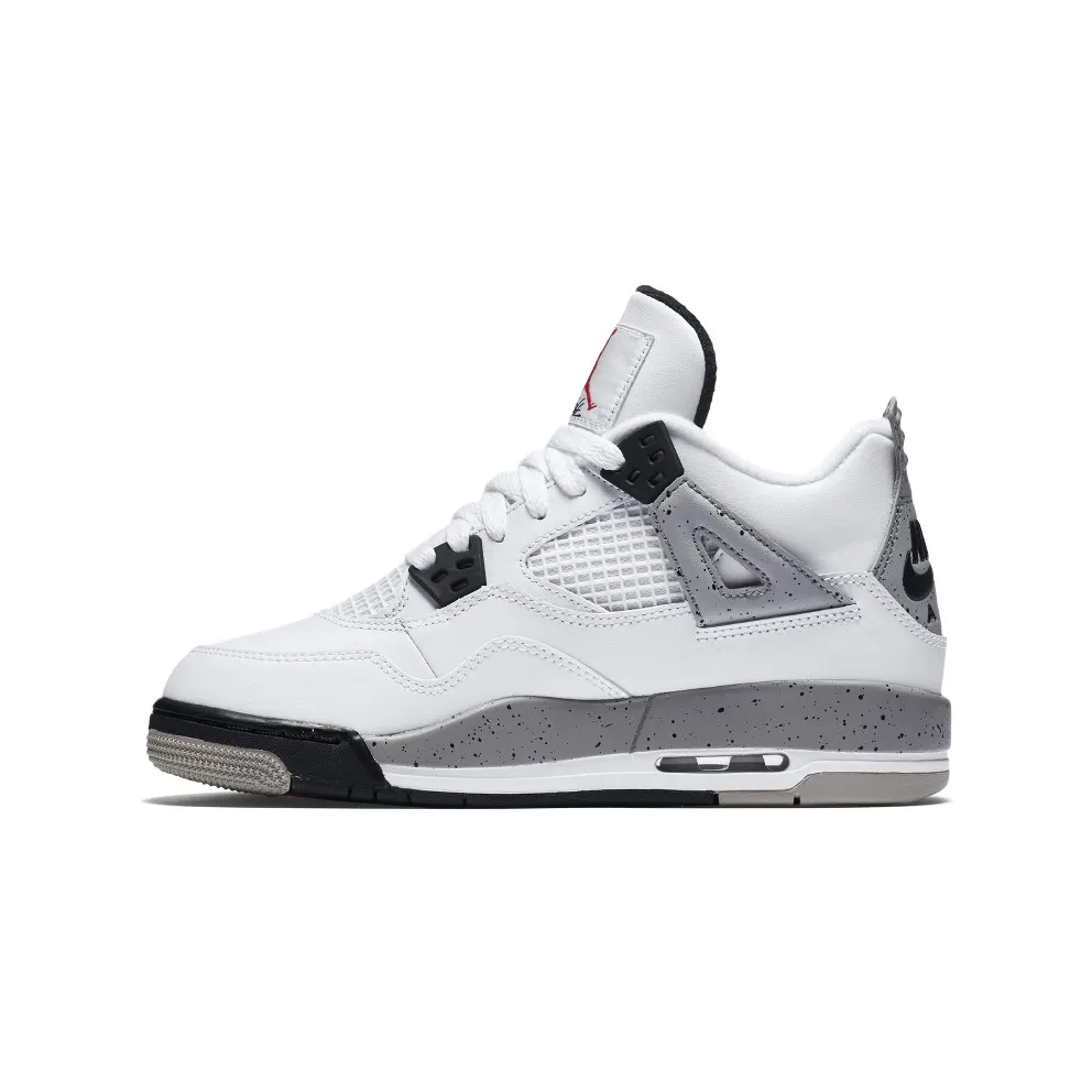 Jordan 4 Retro White Cement 2016 (GS) White/Fire Red-Black-Tech Grey (836016-192)