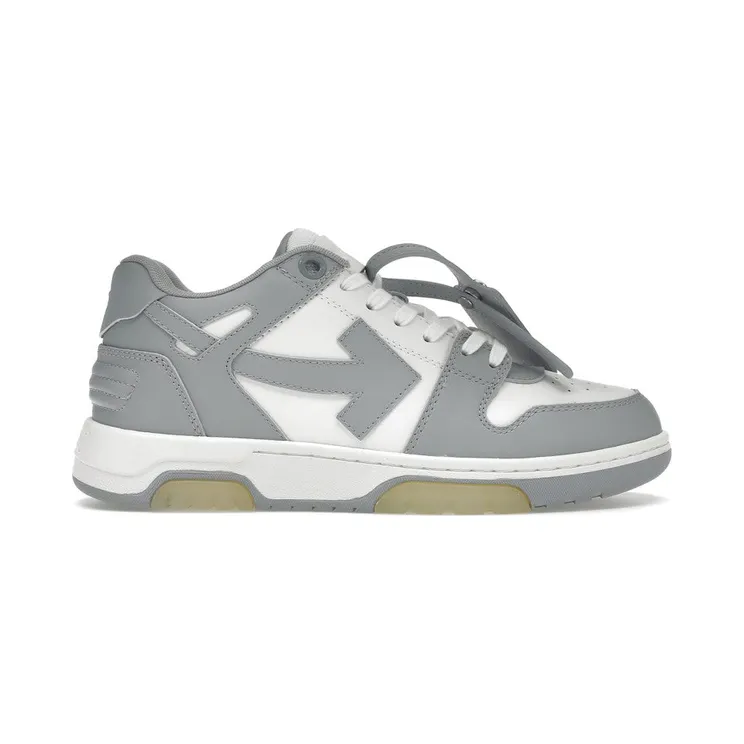 OFF-WHITE Out Of Office “OOO” Low Tops Grey White (OMIA189S22LEA0010109)