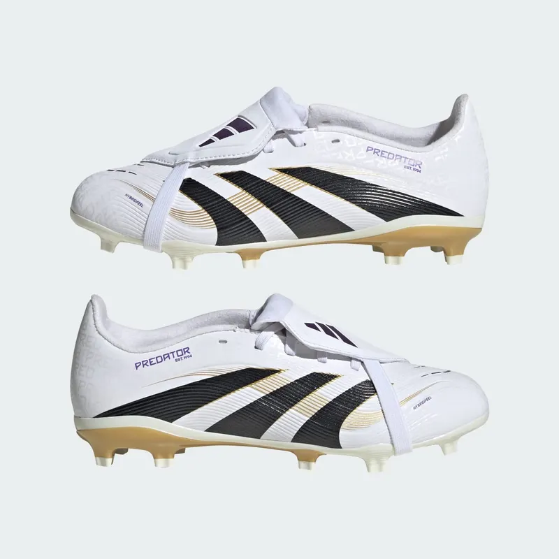 adidas Predator League Fold-Over Tongue FG/MG Cloud White Core Black Gold Metallic (IH9587)