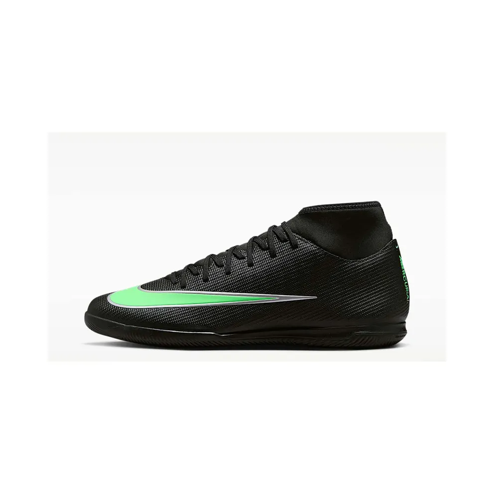 Nike Mercurial Superfly 11 Club Indoor/Court High-Top “Black/Black/Illusion Green” (IO1495-001)