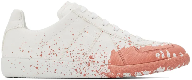 Maison Margiela White & Pink Replica Sneakers (S37WS0568 P4711)