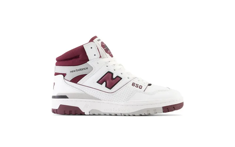 New Balance 650 White Burgundy Raincloud (BB650RCH)