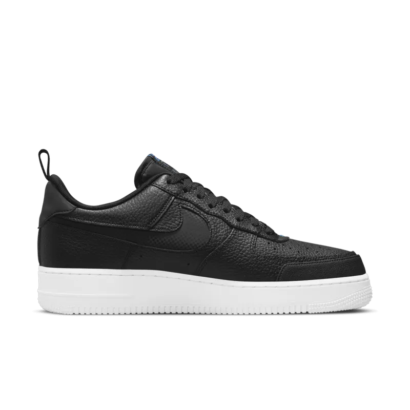 Nike Air Force 1 Low Cut Out Reflective Swoosh Black Blue (DN4433-002)