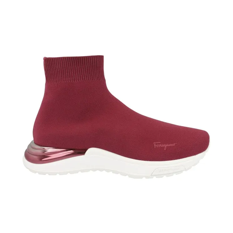 Ferragamo Ninette High-Top Sock Sneakers Red (030177-754828-1C)