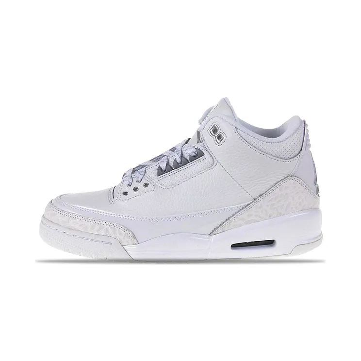 Air Jordan 3 Retro ‘Pure Money’ White/Metallic Silver (136064-103)