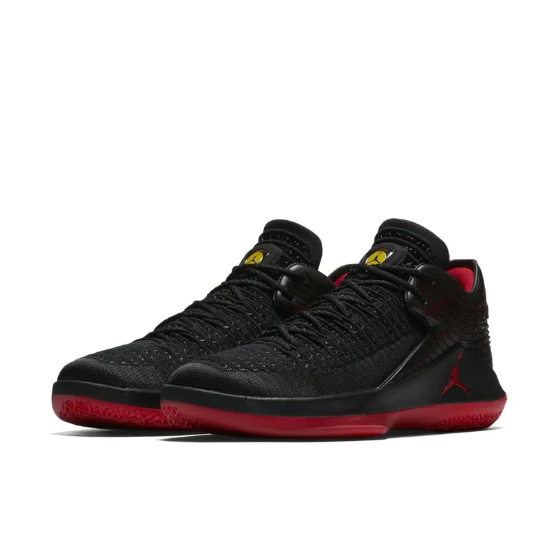Jordan XXXII Low Last Shot Black/Gym Red-Tour Yellow (AA1256-003)