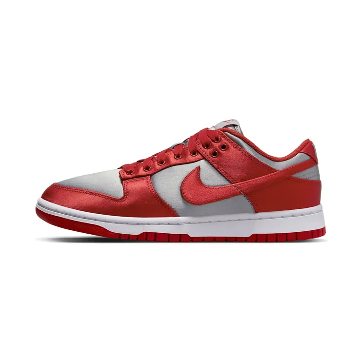 Nike DUNK LOW UNLV Satin “Medium Grey / White / Varsity Red” (DX5931-001)