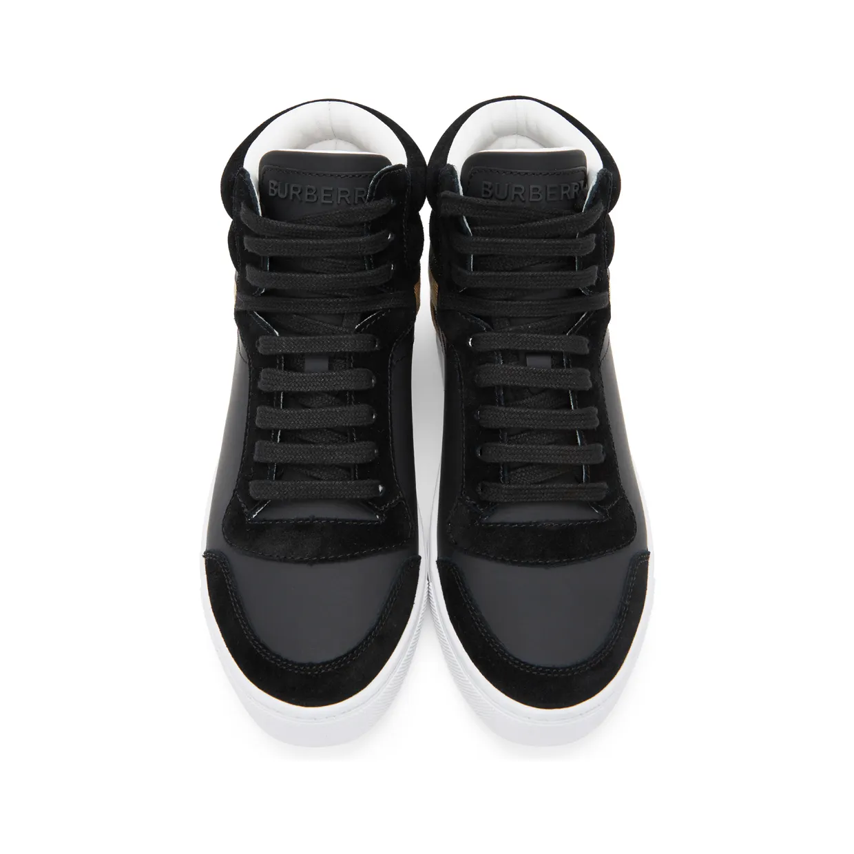 Burberry Black House Check Reeth High-Top Sneakers (8024122) (5)