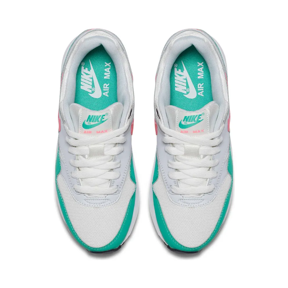 Nike Air Max 1 South Beach (GS) Summit White/Kinetic Green-Pure Platinum-Sunset Pulse (807602-105)