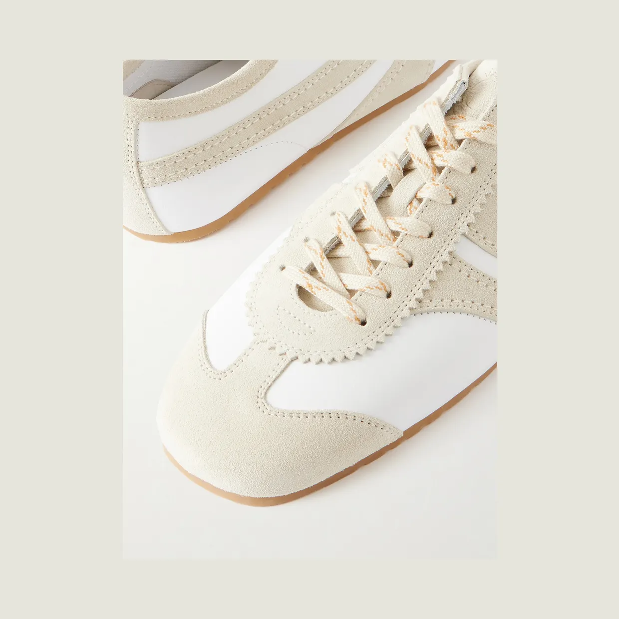 Dries Van Noten Suede-Trimmed Leather Sneakers White (261-021725-0117) (5)