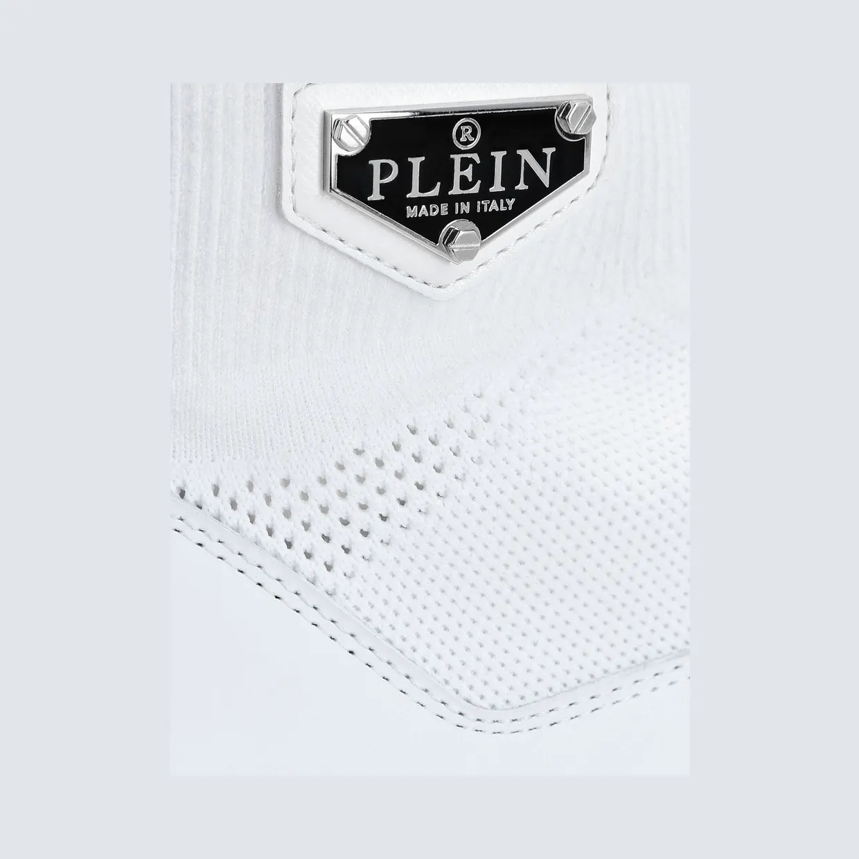 Philipp plein High-Top Slip-On Knit Sneakers in Stretch Viscose with a Chunky Sole White (AAASWSC2293PTE120N01) (3)