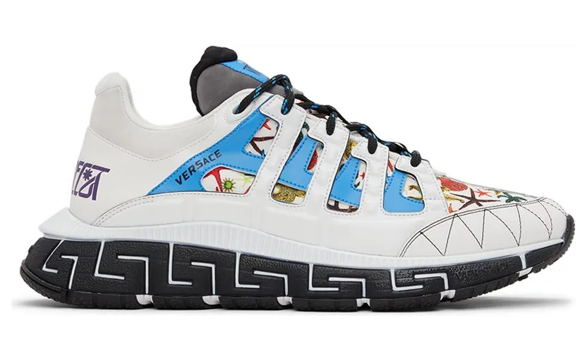 Versace White Trésor De La Mer Trigreca Sneakers (DSU8094 D20TCG)