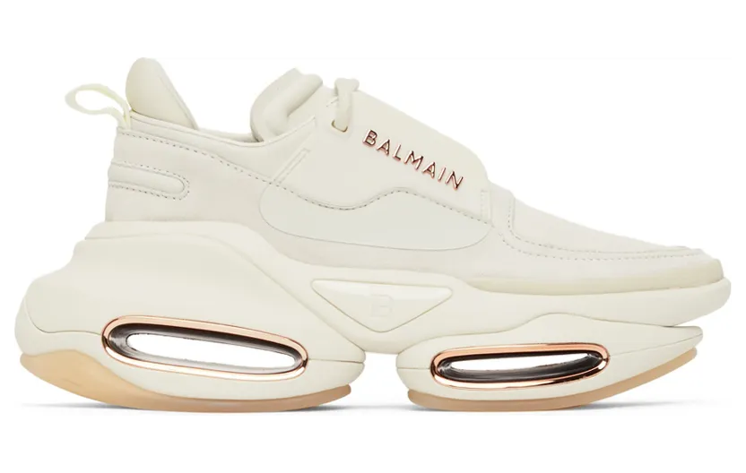 Balmain White B-Bold Sneakers (WN1VI541LSSY)