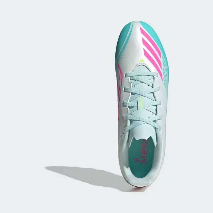 adidas F50 Messi Club Firm Ground / Multi Ground Football Boots “Cloud White / Lucid Pink / Flash Aqua” (JQ0946)