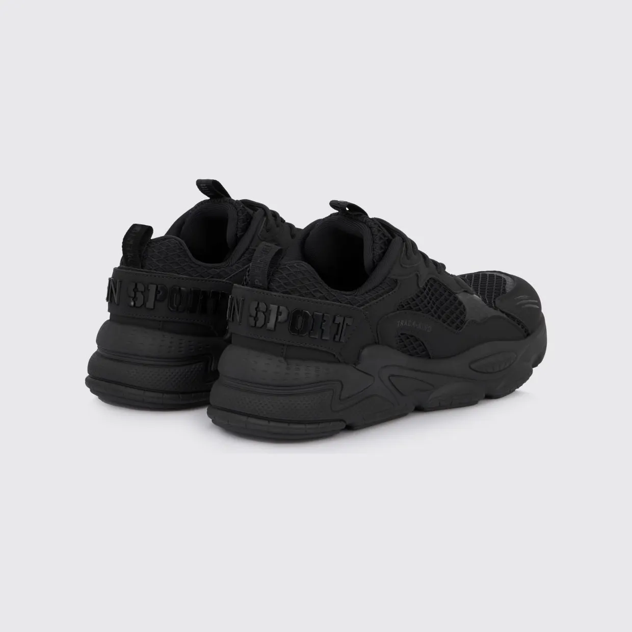Plein Sport Track-King Leather And Mesh Sneakers Black (FAESUSC0800STE003N0202)