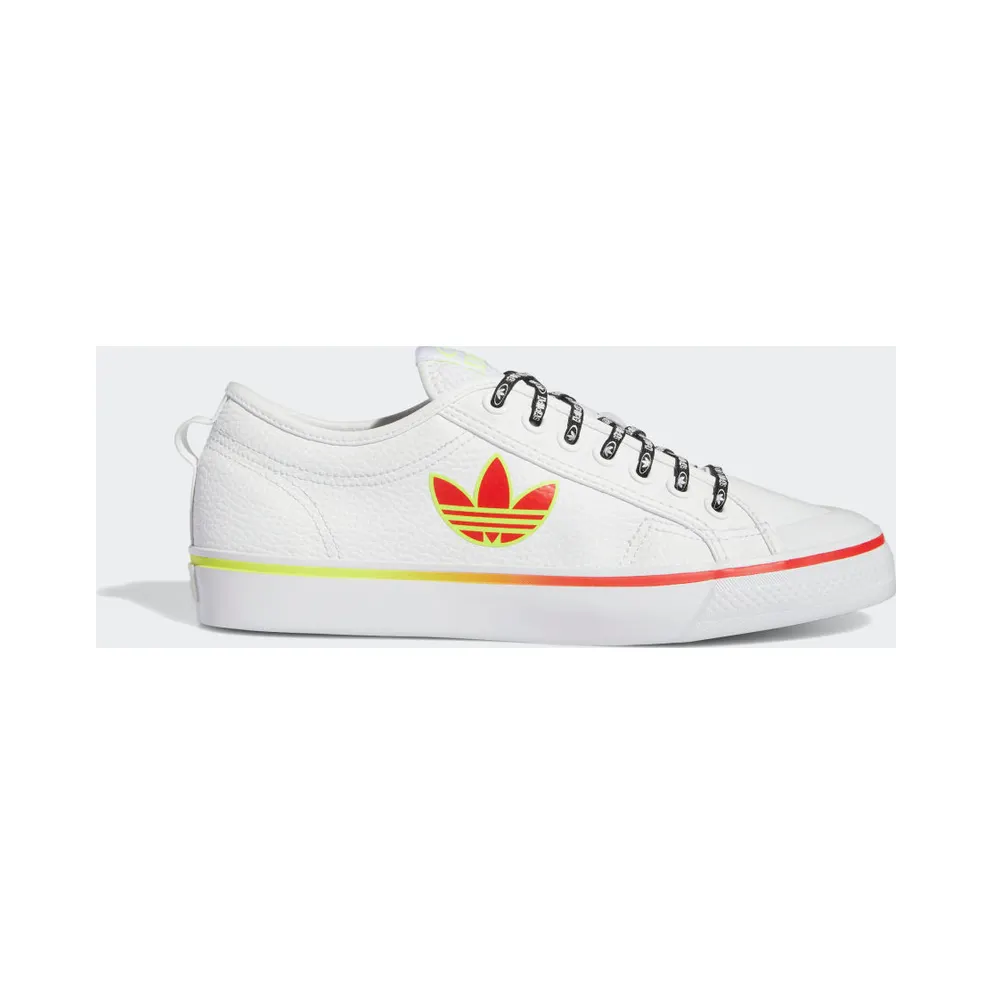 adidas Nizza Trefoil Schuh Cloud White / Vivid Red / Solar Yellow (GX1465)