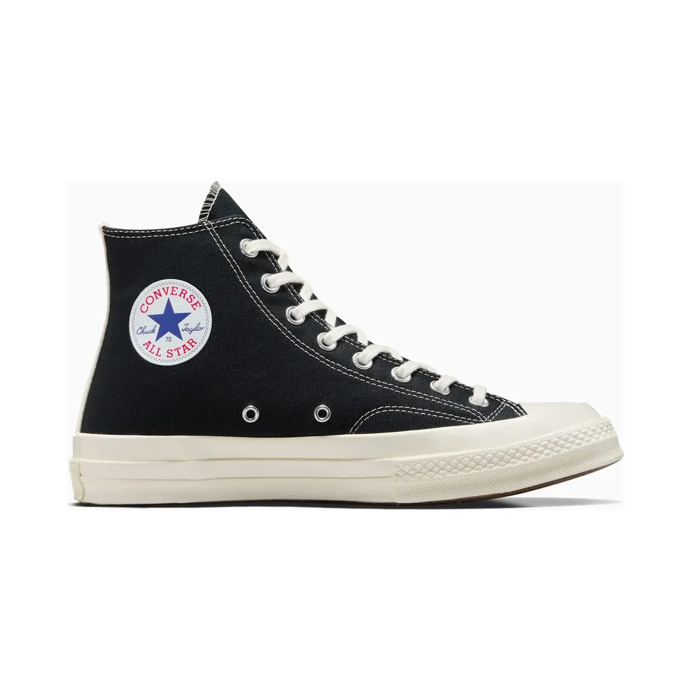 Converse x Comme des Garçons PLAY Chuck 70 Black/White/High Risk Red (A08791C)