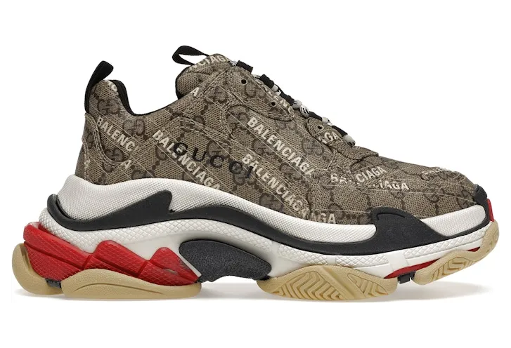 Gucci x Balenciaga The Hacker Project Triple S Beige (W) (677192ULZ10 9795) (2)
