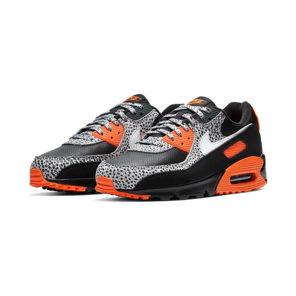 Nike Air Max 90 Safari (2020) Black/Safety Orange-White (DA5427-001)
