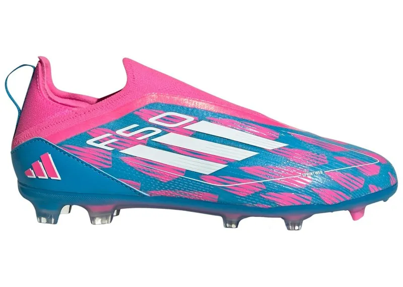 adidas F50 Pro Laceless FG Solar Blue Cloud White Solar Pink (IH8055)