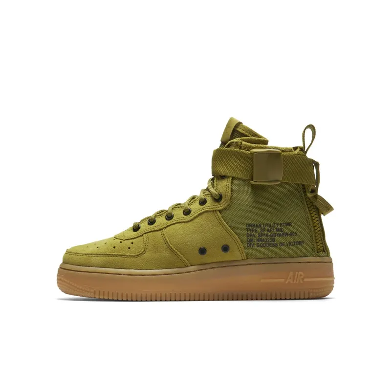 Nike SF Air Force 1 Mid Desert Moss (GS) Desert Moss/Gum Medium Brown-Black-Desert Moss (AJ0424-300)