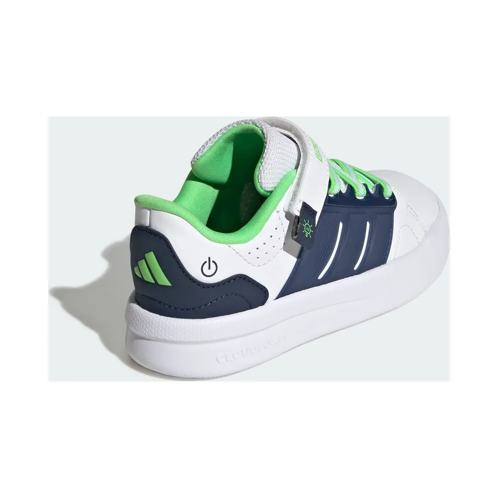 Adidas LIGHTORAMA COURT Shoes KIDS Cloud White / Night Indigo / Screaming Green (KJ6997)
