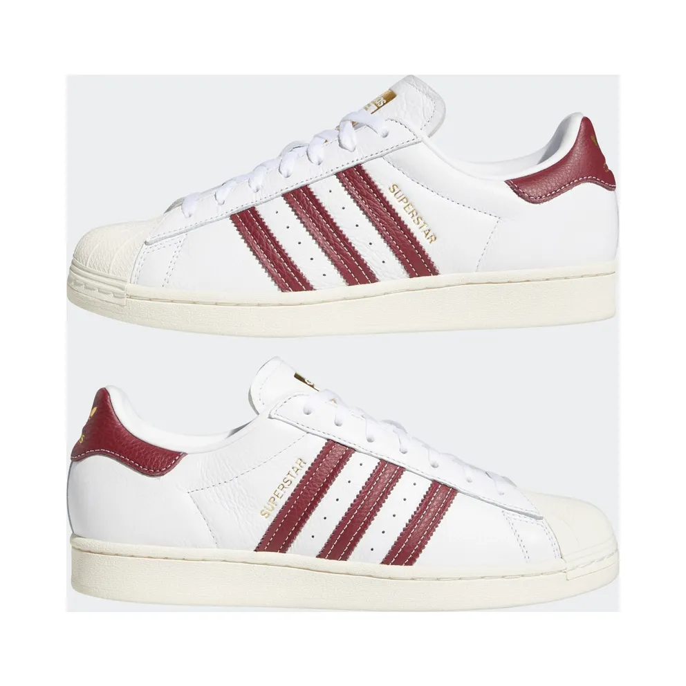 Adidas Superstar Cloud White / Collegiate Burgundy / Gold Foil (GZ1603)