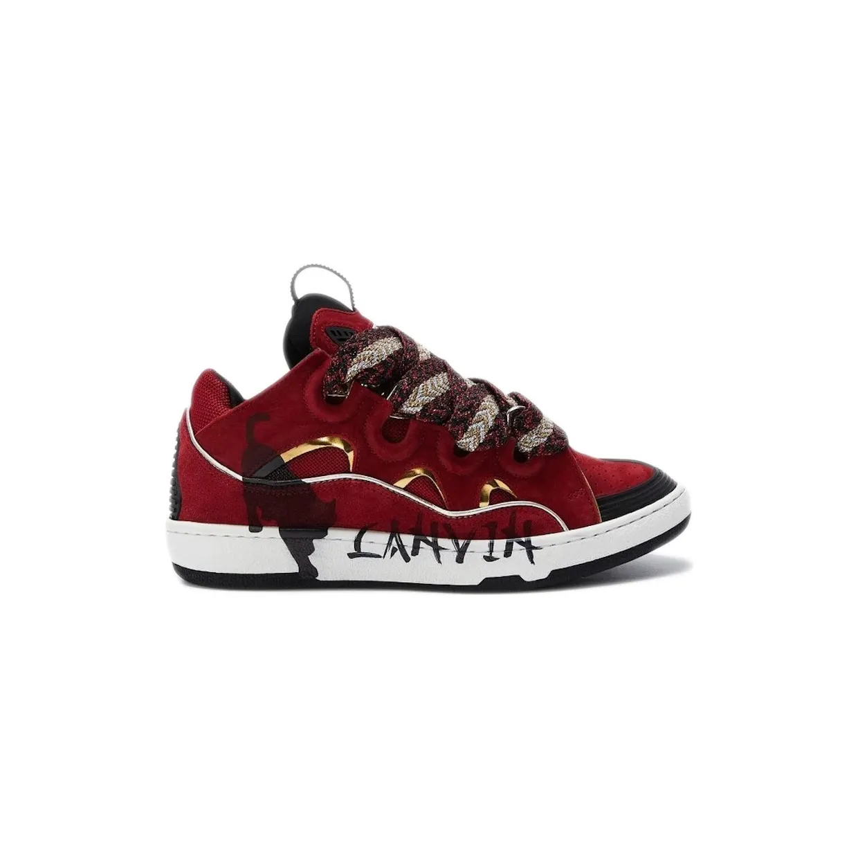 Lanvin Curb Sneakers Red Gold (FM-SKRK11-DCNY-P2230M1)