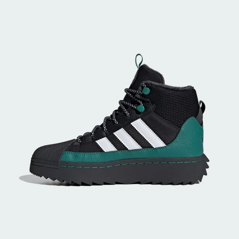 Adidas Superstar Winter Trek Kids Core Black / Cloud White / Active Green (ID1018)