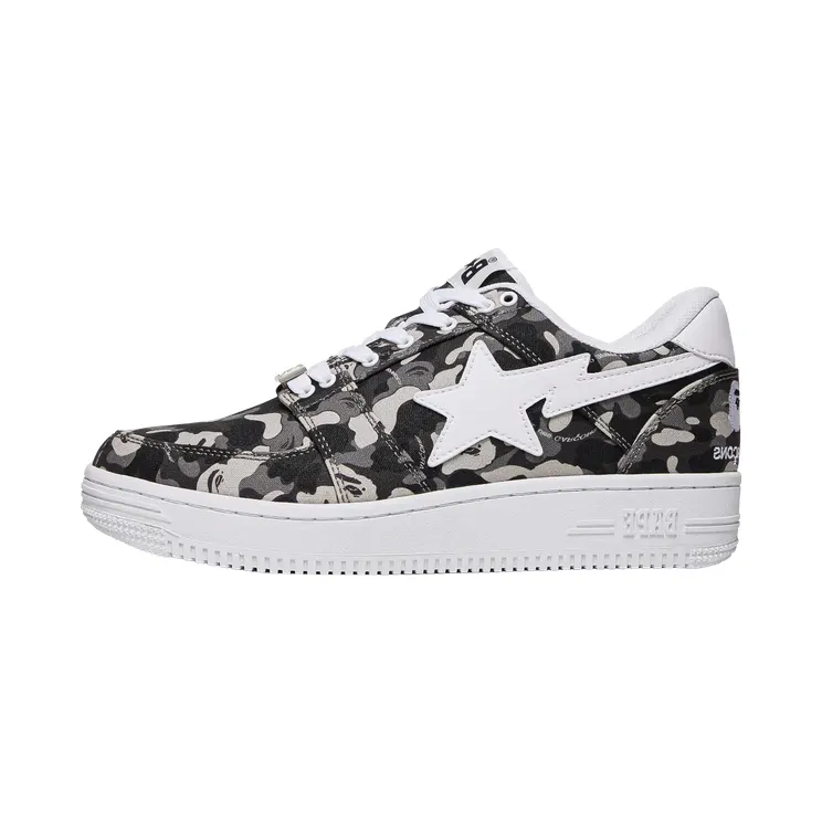 Bape Comme des Garçons x Bapesta Low “White Camo” (BPCDG191-WHT)