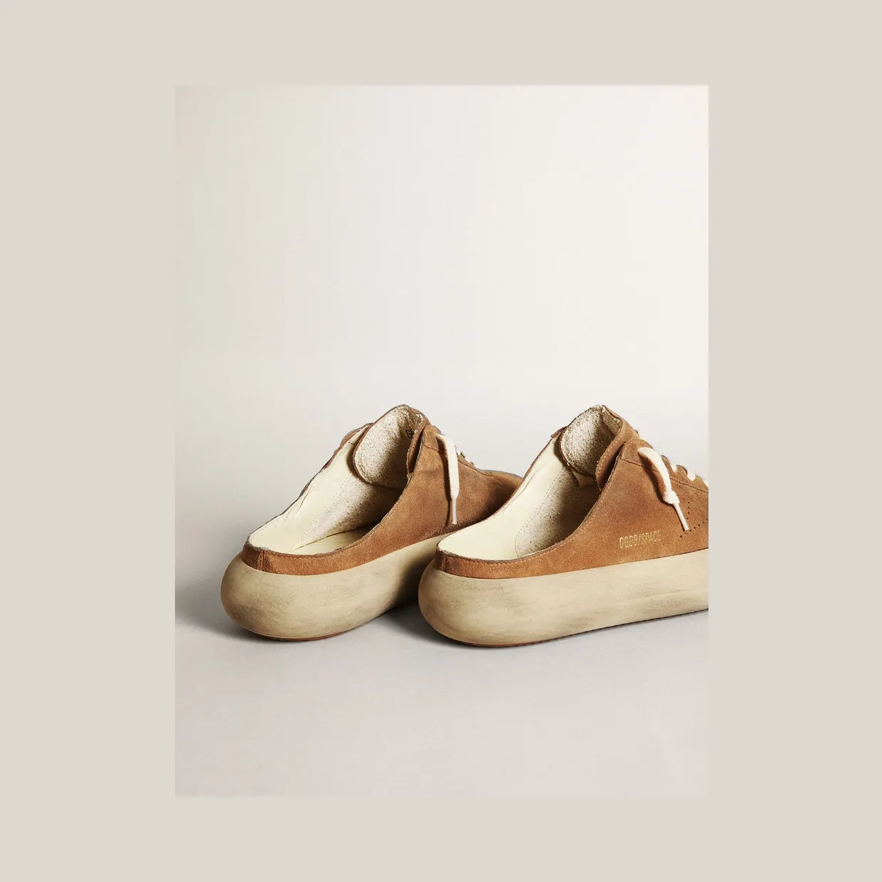 Golden Goose Space-Star Sabots In Tobacco Suede With Perforated Star (GMF00382.F003329.55353) (5)