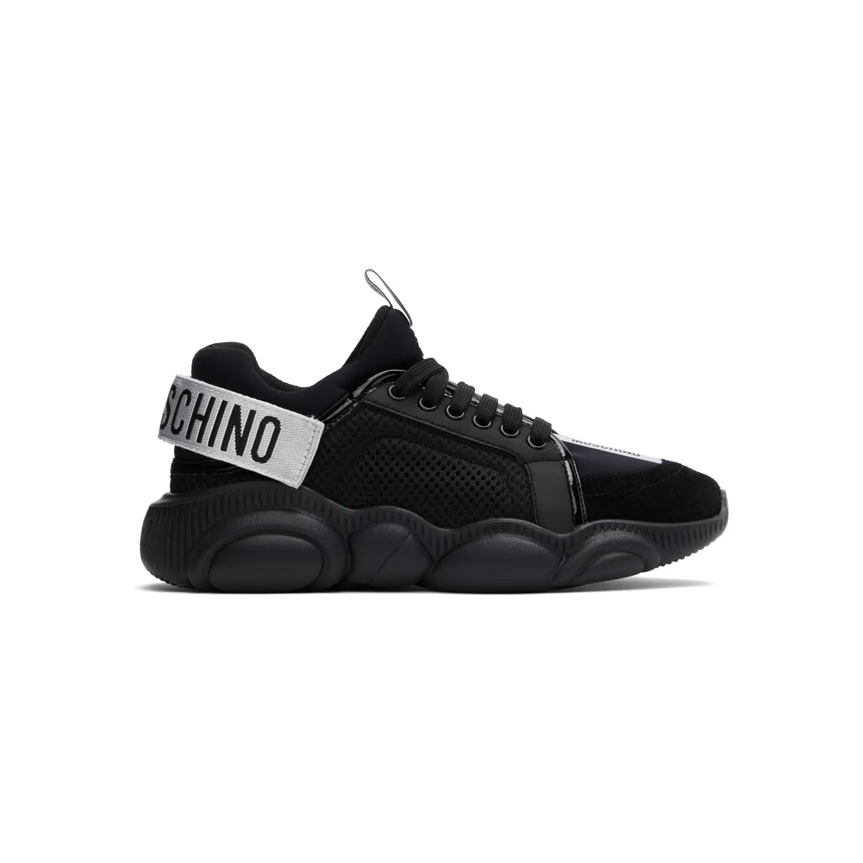 Moschino Black Strap Teddy Sneakers (MA15113G0E_ MR1)
