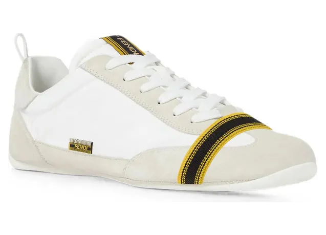 Fendi White Leather and Suede Low-top “White/Neutrals” (AY0T 7E1968 F1XIS) (2)