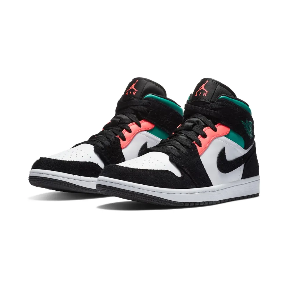 Jordan 1 Mid SE South Beach White/Black-Pink-Green (852542-116)
