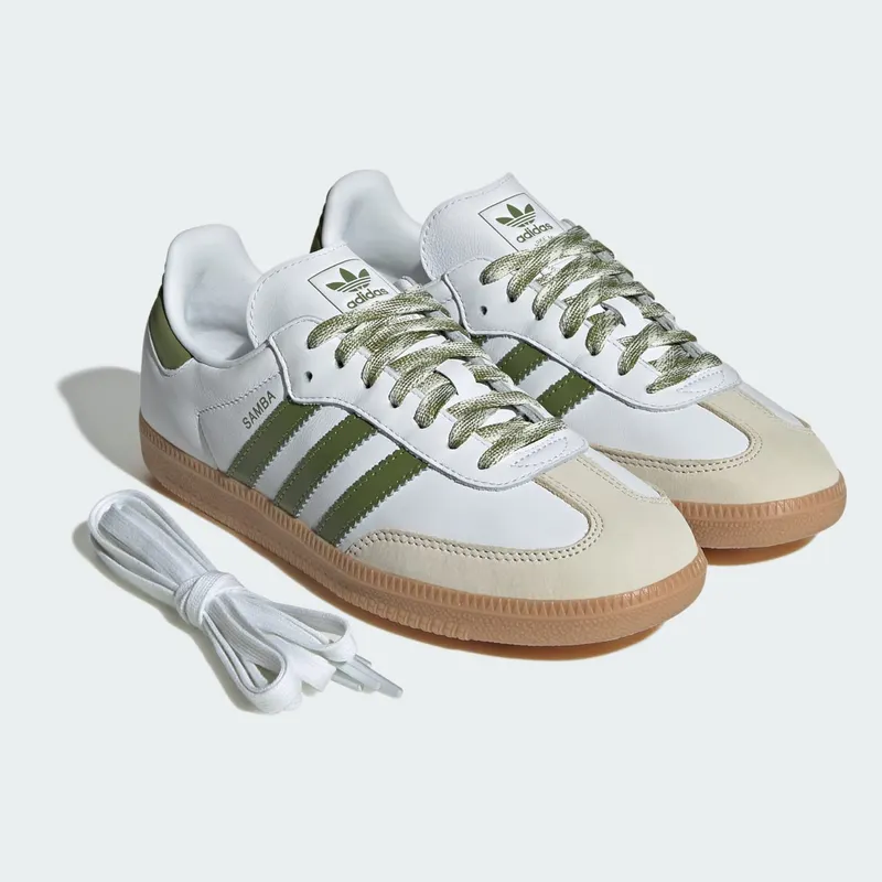 Adidas Samba OG “White Tech Olive Gum” (JS1352)