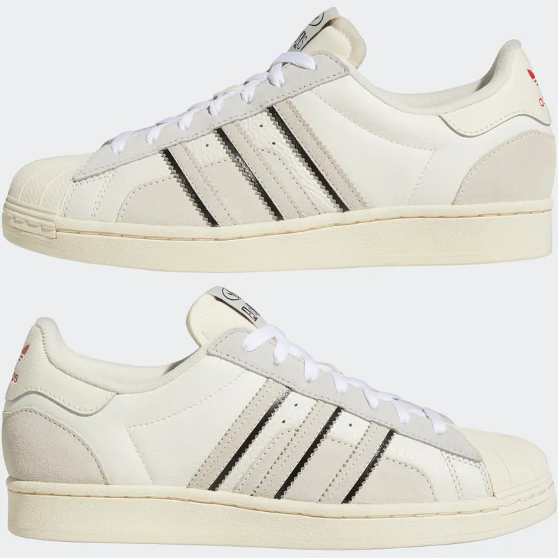 Adidas Superstar Cloud White / Aluminium / Vivid Red (GW5921)