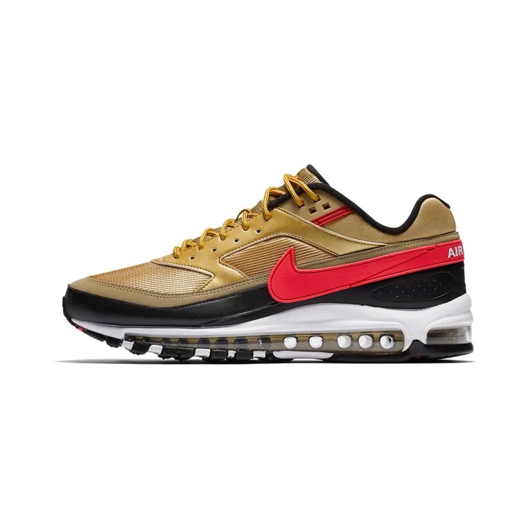 Nike Air Max 97 BW “Metallic Gold / White / Black / University Red” (AO2406-700)