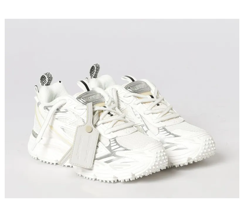 Off-White Be Right Back Rubber and Mesh Sneakers White (OWIA289C99FAB0010101)