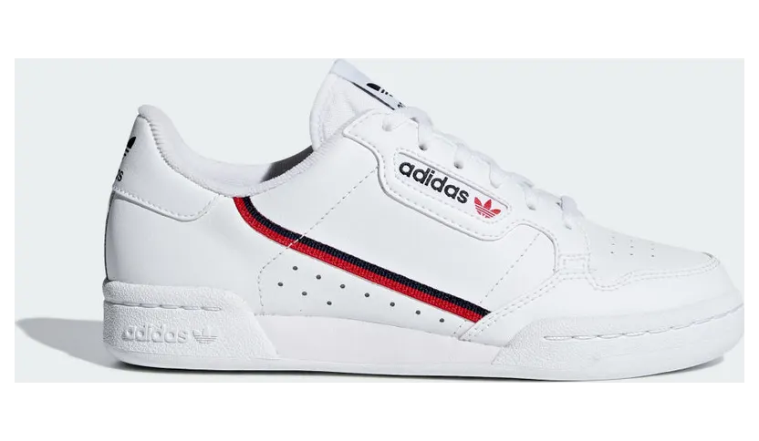 adidas Continental 80 J Footwear White / Scarlet / Collegiate Navy (F99787)