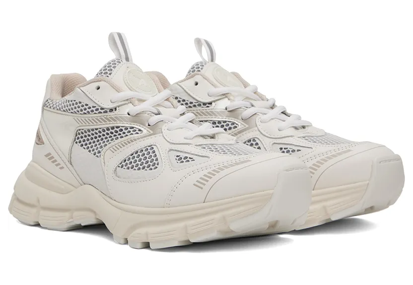 Axel Arigato White & Taupe Marathon Runner Sneakers (F0158042) (4)