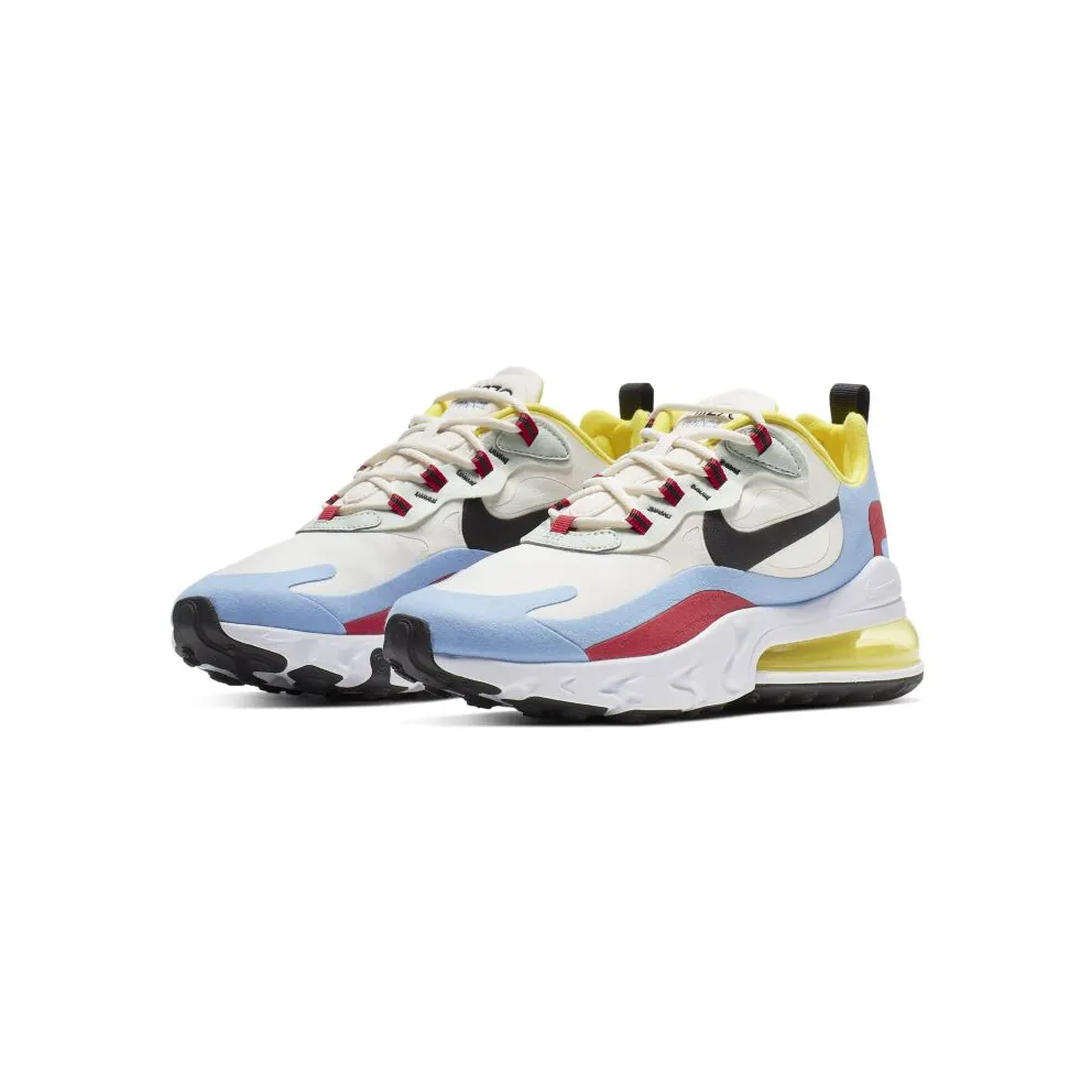 Nike Air Max 270 React Phantom Multi-Color (W) Phantom/Black-Light Blue-University Red-Dynamic Yellow-Pistachio Frost (AT6174-002)