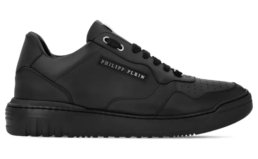 Philipp Plein Leren sneakers met logo – Zwart (LADSWSC2781PLE075N)